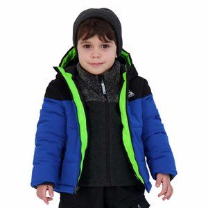Gerry Weber Blue and Neon Green Kids Puffer Jacket